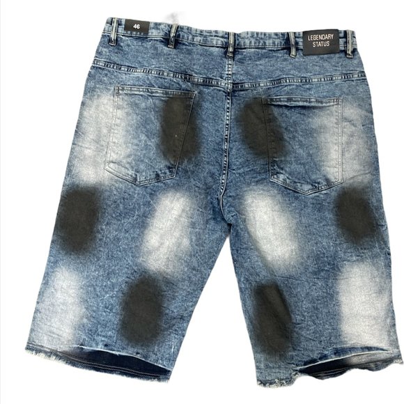 Legendary Status Men's 46 Jean Shorts Stretch Slim Fit Paint Splatter Tie Die - Picture 2 of 12
